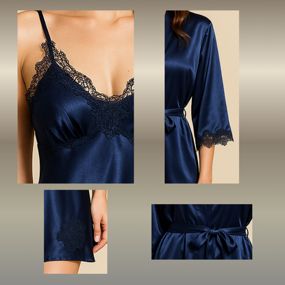 Midnight Grace Satijnen Sleepwear Set