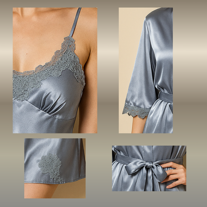 Midnight Grace Satijnen Sleepwear Set