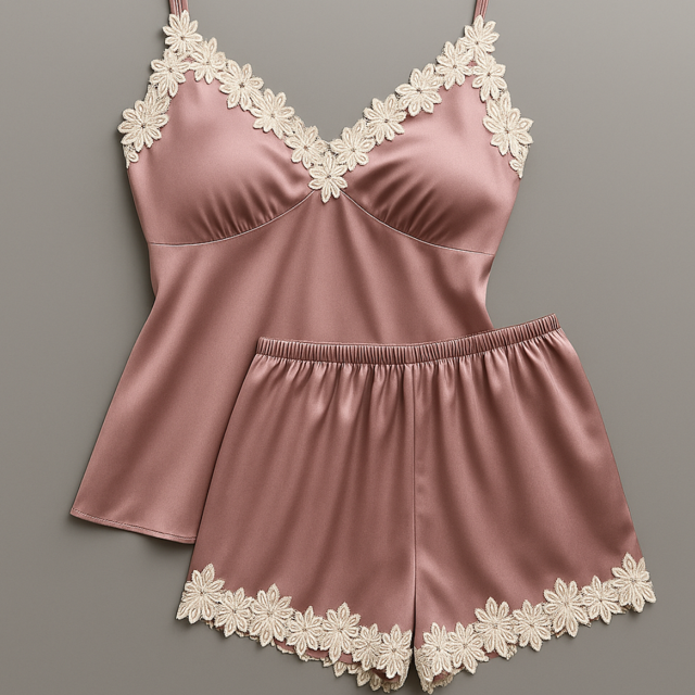 Dream Lace 2-delige set met geborduurde kanten details
