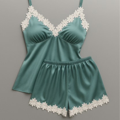 Dream Lace 2-delige set met geborduurde kanten details