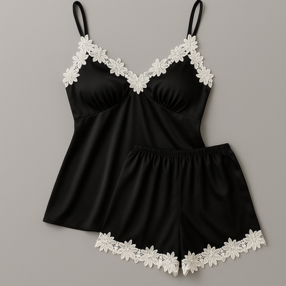 Dream Lace 2-delige set met geborduurde kanten details