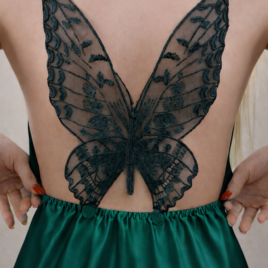 Papillon Nachtjurk met Vlinderkant