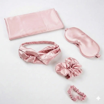 5-Delige Satijnen Night-Care Set in Giftbox