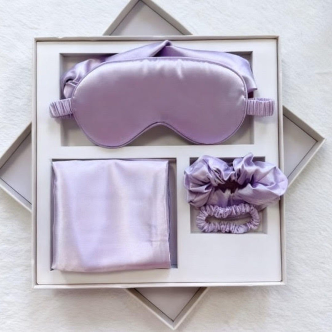 5-Delige Satijnen Night-Care Set in Giftbox