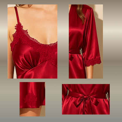 Midnight Grace Satijnen Sleepwear Set