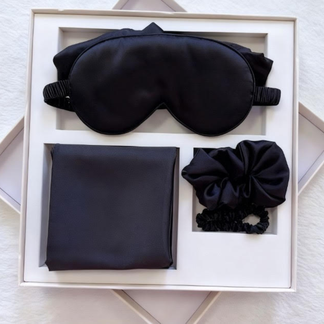 5-Delige Satijnen Night-Care Set in Giftbox
